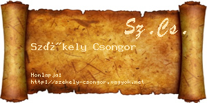 Székely Csongor névjegykártya