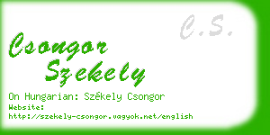 csongor szekely business card