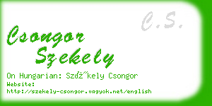 csongor szekely business card